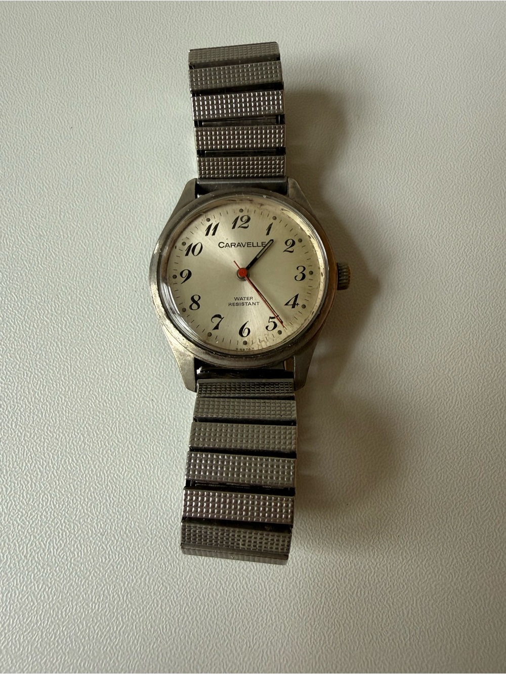 Caravelle Men's Silver Stainless Steel Bracelet Watch - Silver Dial